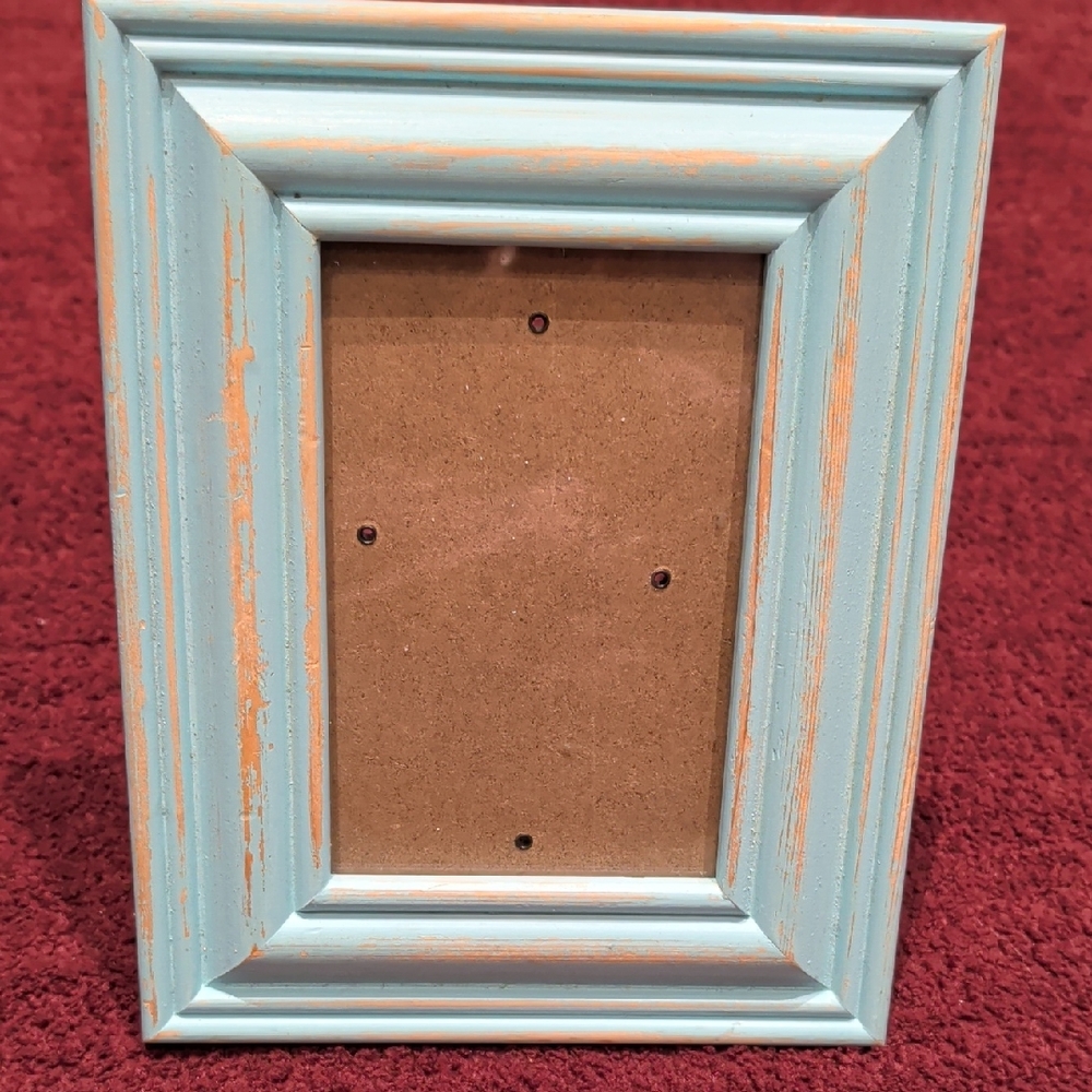 Rustic Blue and Tan Photo Frame